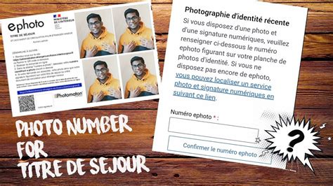 How To Get Photo Number For Titre De Sejour Or Any Document In France