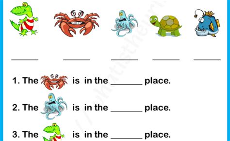 Ordinal Numbers Worksheets For Kindergarten