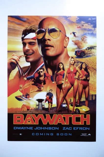 Baywatch Poster Dwayne Johnson Zac Efron Alexandra Daddario A Eur