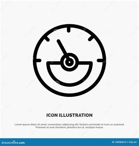 Ampere Ampere Meter Electrical Energy Line Icon Vector Stock Vector