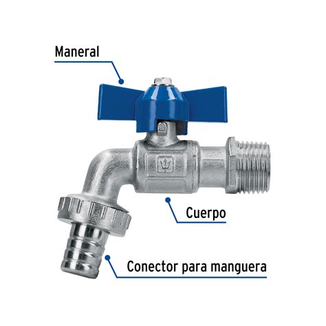 48308 LLE 130L TRUPER Llave de esfera c maneral corto latón 130gr