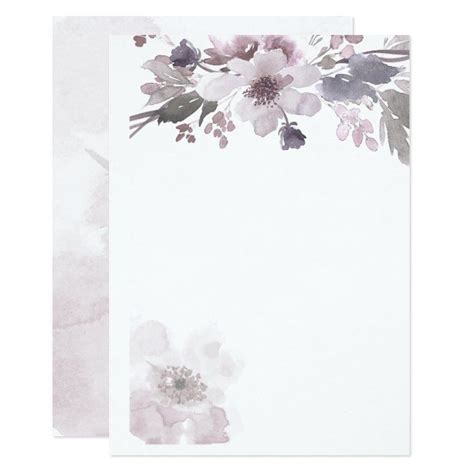 Pink And Gray Watercolor Blossoms Wedding Invites Floral