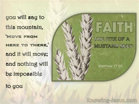 Matthew 17:20 Faith As A Grain Of Mustard Seed (sage)