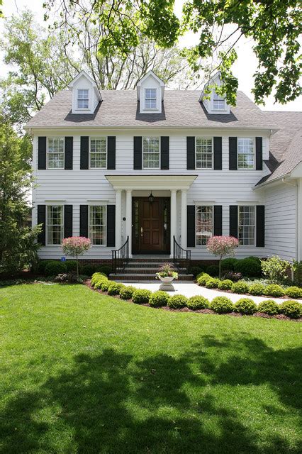 White Colonial House - Traditional - Exterior - chicago - by Normandy ...