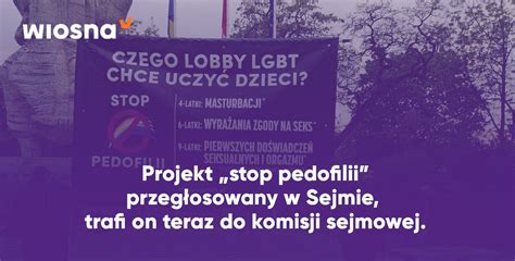 Wiosna Biedronia on Twitter Projekt Stop pedofilii został