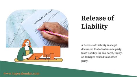 Free Printable Release Of Liability Template Protect Yourself Legally