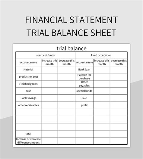 Free Trial Balance Templates For Google Sheets And Microsoft Excel ...