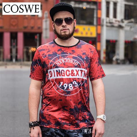 Coswe 6xl 5xl 3d Printed Male Shirt Fashion Men Tshirt Short Sleeved T Shirts Mens Plus Size