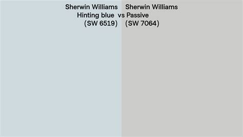 Sherwin Williams Hinting Blue Vs Passive Side By Side Comparison