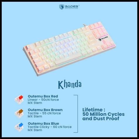 Jual Keyboard Gaming Mechanical Tkl Sades Khanda Removable Switch