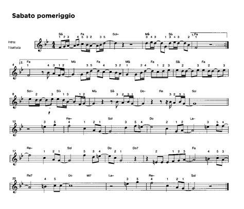 Sabato Pomeriggio Claudio Baglioni Sheet Music Easy Sheet Music