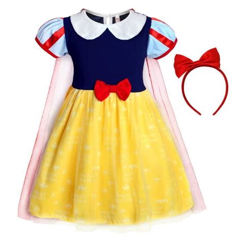 Costume Princesse Jaune AMZBARLEY Pour Fille Halloween