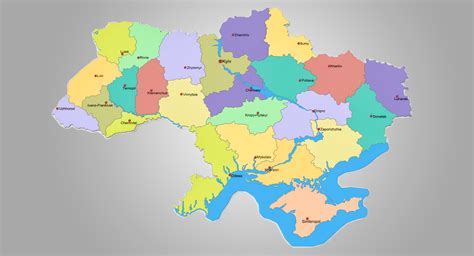 Political Map Of Ukraine