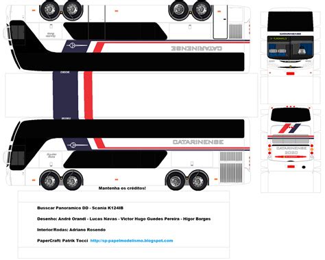 SP Papel Modelismo PaperCraft Ônibus Busscar Panoramico DD Scania