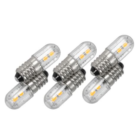 6x E10 Led Schraubsockel Birne Warm Weiß 6v Dc E 10 Leuchtmittel Lampe Leuchte Ebay