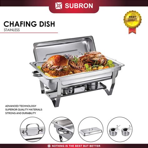 Jual SUBRON 9L Chafing Dish Pemanas Makanan Wadah Saji Chafer Prasmanan