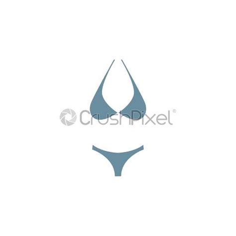 Bikini Icon Logo Flat Design Template Stock Vector 4935007 Crushpixel
