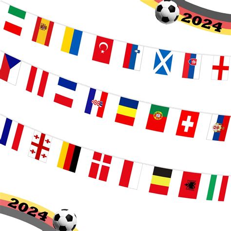 European 2024 Football Championship String Flag Pennant