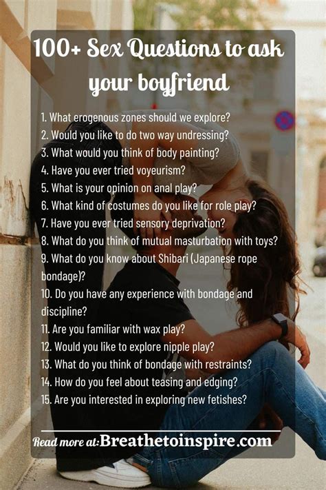 100 Sexual Questions To Ask Your Boyfriend Very Sexy Intimate Flirty Romantic And Fantasies