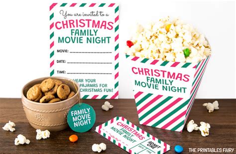 Christmas Movie Night (Free Printables!) - The Printables Fairy