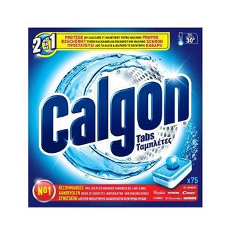 CALGON S39 Paquet De 75 Tablettes Anti Calcaire Pour Lave Linge Tabs