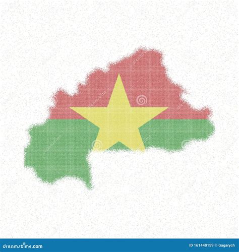 Map Of Burkina Faso Mosaic Style Map With Flag Stock Vector