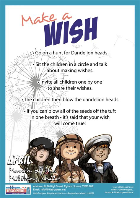 Month of the Military Child - Make a wish A4 - Little Troopers