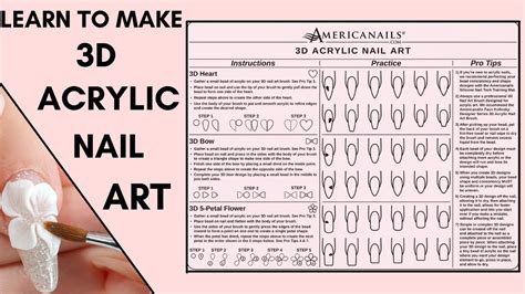 Americanails Silicone D Acrylic Nail Art Training Mat Create Hearts