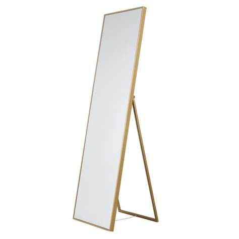 Grand miroir rectangulaire sur pied doré 50x170 HUGO Maisons du Monde