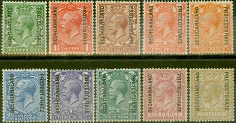 Bechuanaland 1913 24 Set Of 10 Sg73 82 Fine Mtd Mint Both 2d