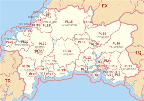 Plymouth Postcode Information List Of Postal Codes PostcodeArea Co Uk