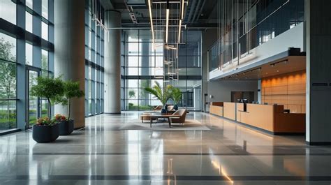 Premium Photo | Modern Office Building Lobby