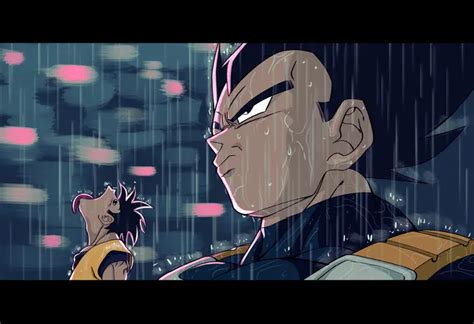 Goku And Vegeta In The Rain Meme Wiki Danbooru