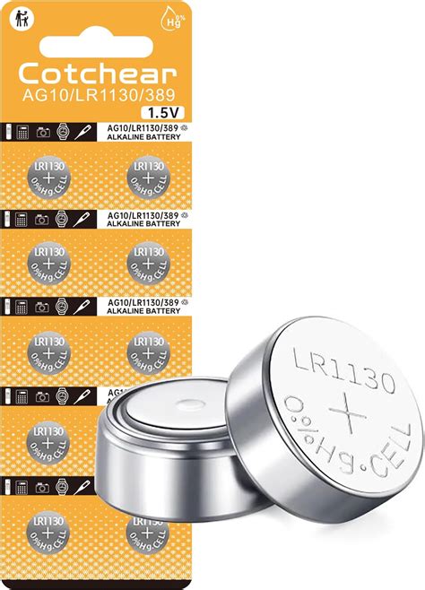 Cotchear Pcs Ag Button Cell Batteries Lr Button Cell Battery