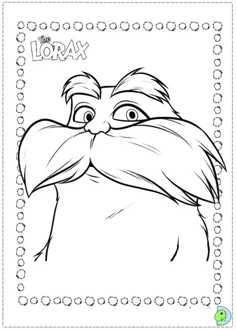 Lorax Face Coloring Page