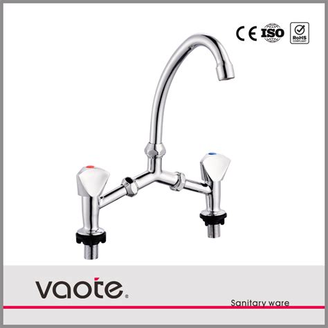 Bridge Double Handle Hot Cold Sink Mixer Tap Kitchen Faucet And Sanitary Ware
