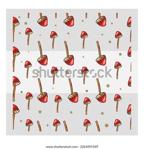 Mushroom Seamless Pattern Mushroom Pattern Mushroom Stock Vector ...