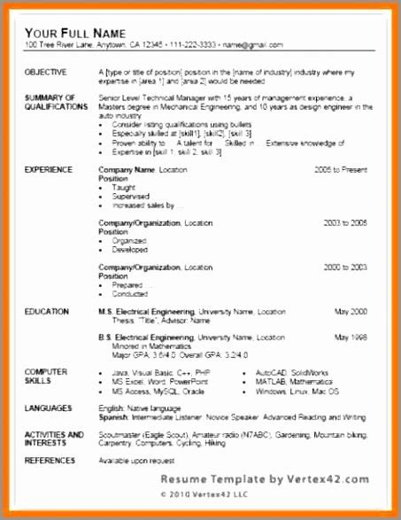 Advanced Excel Skills Resume Letter Example Template