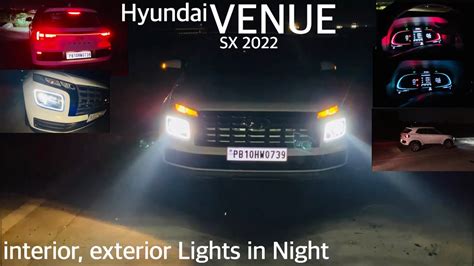 2023 Hyundai Venue SX Facelift Interior Exterior All Lights In Night