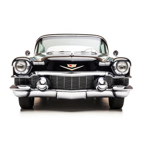 Vintage Cadillac An Iconic Black Classic Car On White Background | Premium AI-generated image