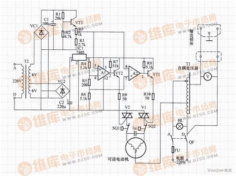 自动交流稳压器电路（一） 稳压电源 维库电子市场网