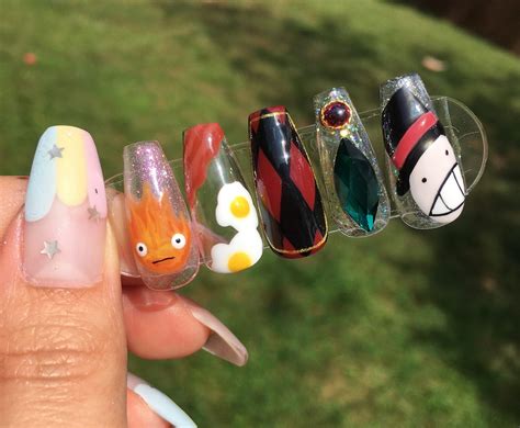 Howls Moving Castle Themed Press On Nails Etsy