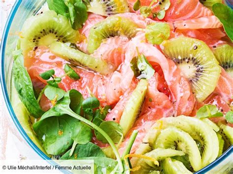 Salade de kiwis et saumon mariné facile et rapide découvrez les