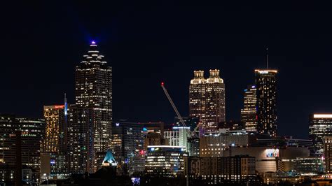 Downtown Atlanta At Night From Georgia Tech Rgatech