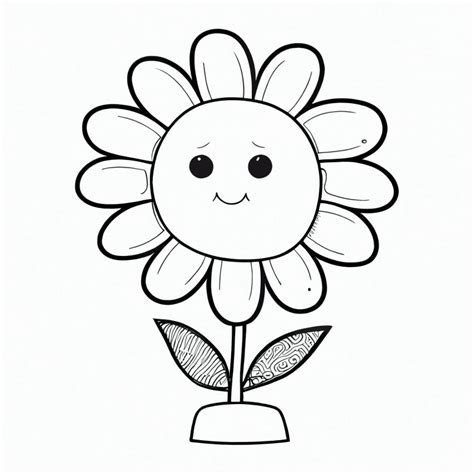 Desenhos de Girassol para Imprimir e Colorir
