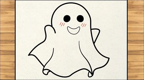 How To Draw A Cute Ghost Step By Step Easy Drawig Tutorial YouTube