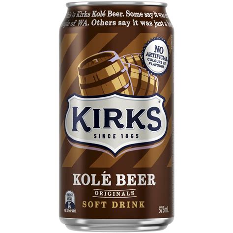 Kirks Kole Beer Soft Drink Multipack Cans 375ml X10 Pack Woolworths