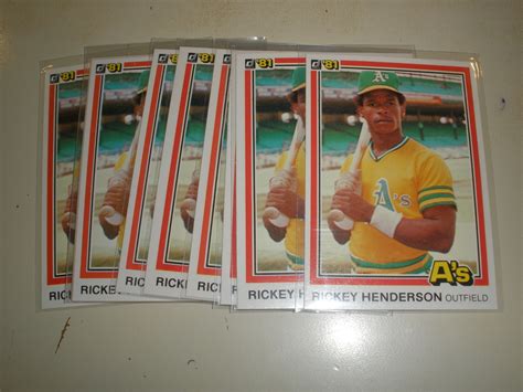 Lot Of Donruss Baseball Rickey Henderson Nd Year Ebay