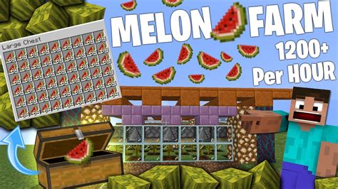 How To Make Automatic Melon Farm Minecraft