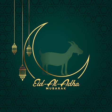 Eid Al Adha Bakrid Mubarak Festival Banner Vector Gratis